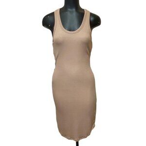 NEW House of Harlow Taupe Tan Rib Knit Tank Dress Size Small